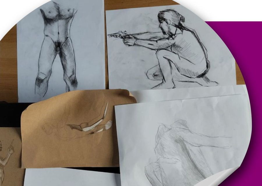 Dibujo con modelo