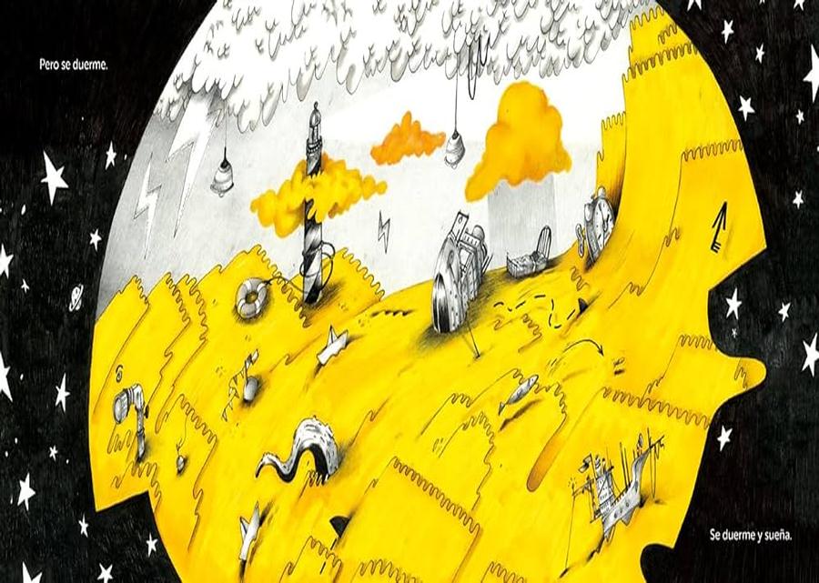 Libro amarillo y redondo