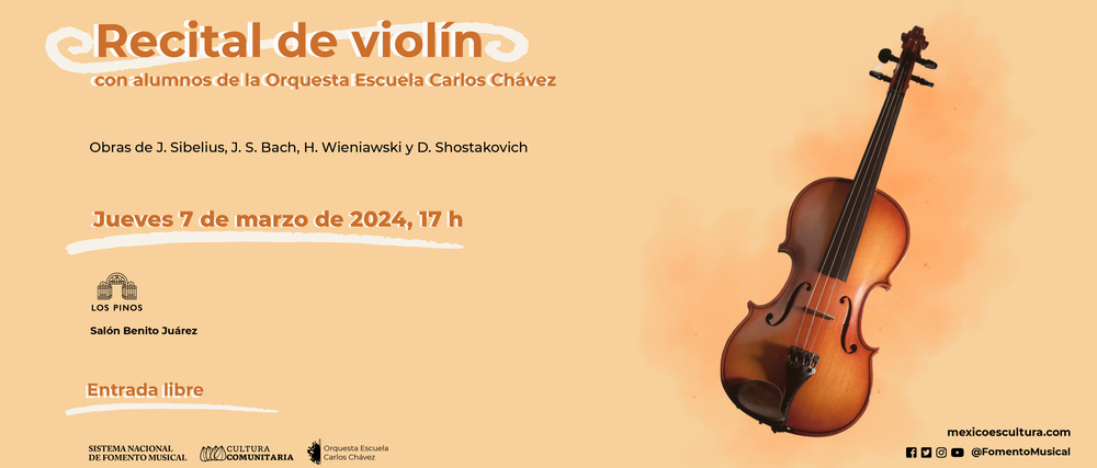 Recital de violÃ­n | Obras de J. Sibelius, J.S. Bach, H. Wieniawski y D. ShostakÃ³vich.