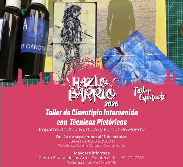 Taller de cianotipia intervenida con técnicas pictóricas