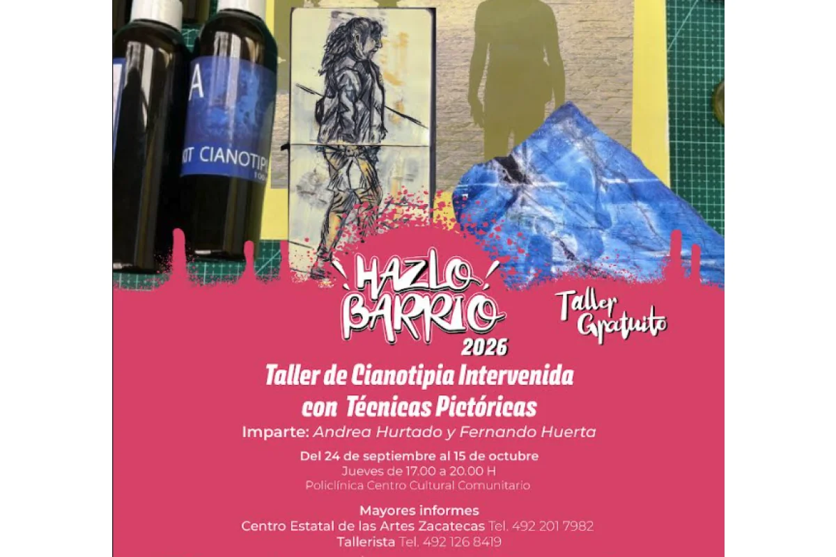 Taller de cianotipia intervenida con técnicas pictóricas