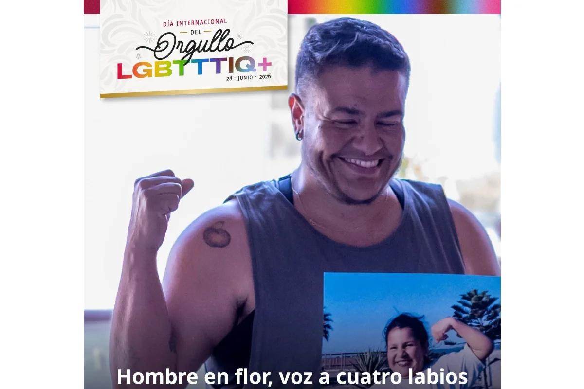Hombre en flor, voz a cuatro labios