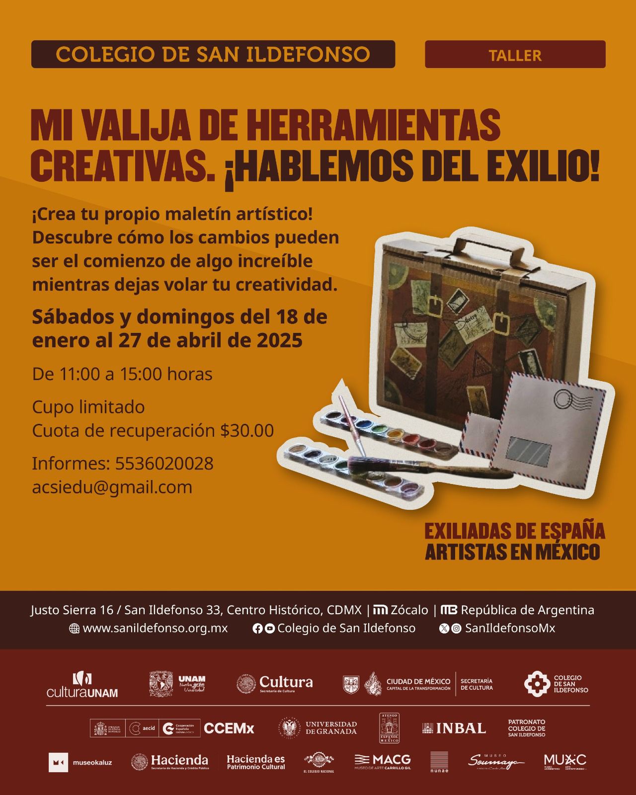 Mi valija de herramientas creativas. Hablemos de exilio.