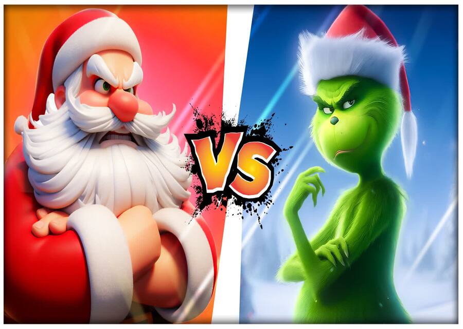 Santa vs Grinch