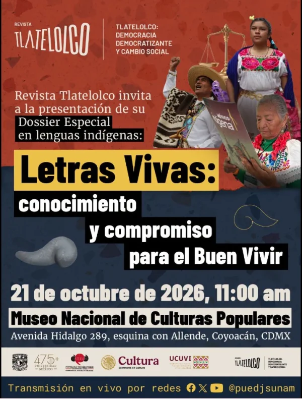 Convocatoria Revista Tlatelolco invita a la presentación de su Dossier En lenguas indígenas