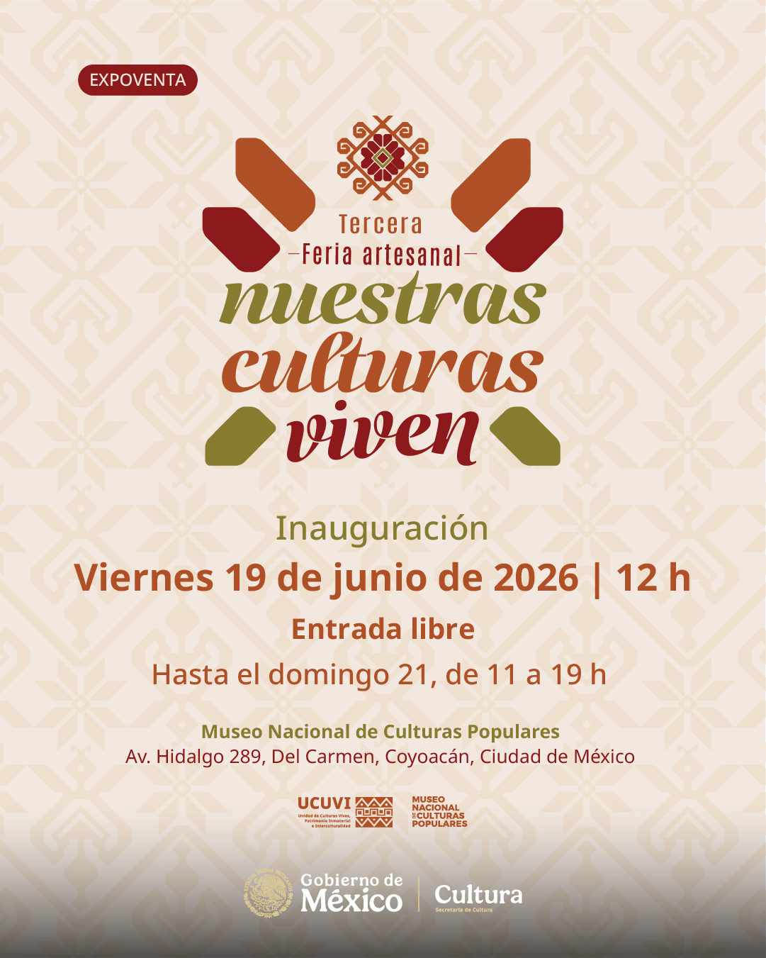 Tercera feria artesanal nuestras culturas viven
