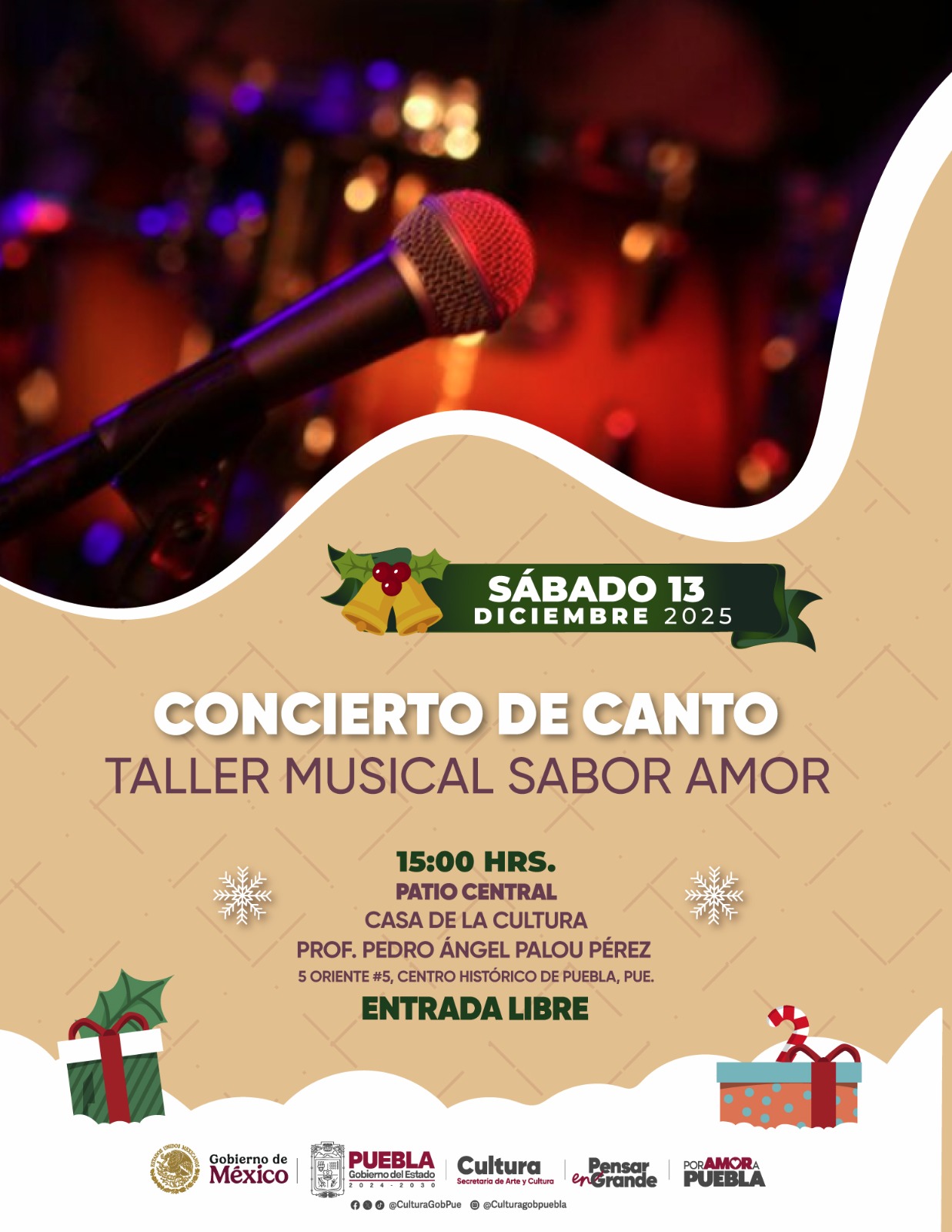 Concierto de canto, taller musical sabor amor