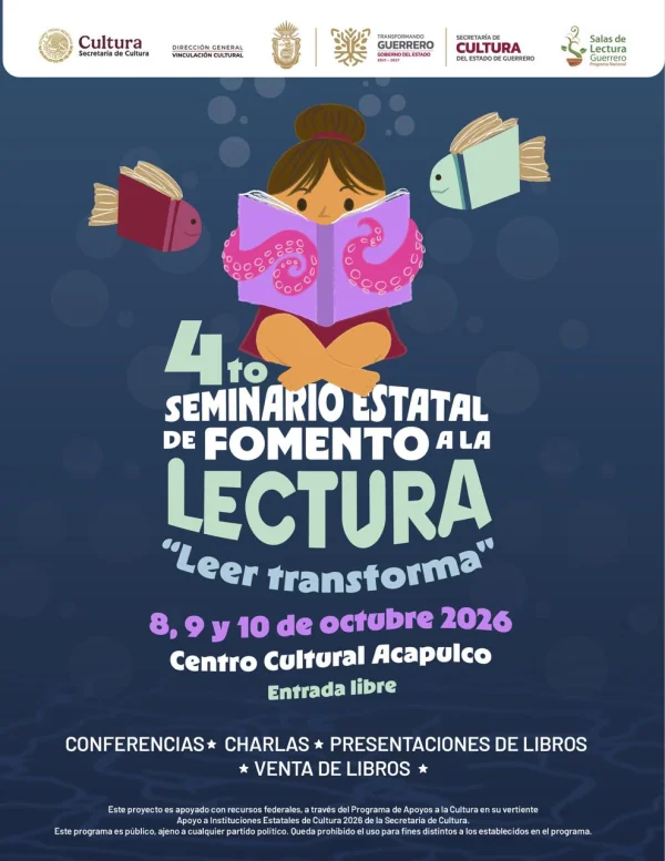 Convocatoria 4.º Seminario Estatal de Fomento a la Lectura “Leer transforma”.